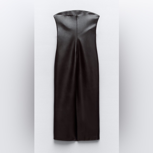 Strapless Faux Leather Dress - Picture 4 of 4